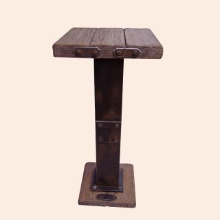 Rustic Forge Bar height Square Bistro Table