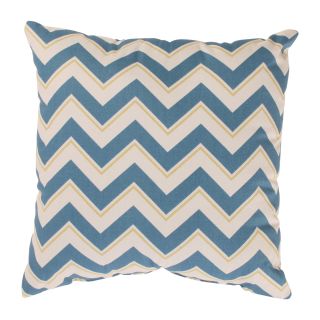 Chevron 16.5 inch Throw Pillow (Aqua/lime Cover closure Sewn seam Edging Knife edgePillow shape Square Dimensions 16.5 inches wide x 16.5 inches longCover 100 percent cottonFill 100 percent polyesterCare instructions Spot clean only The digital ima