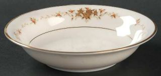 Noritake Suffolk Fruit/Dessert (Sauce) Bowl, Fine China Dinnerware   Gold & Oran