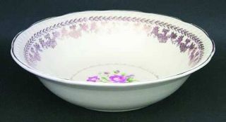 Stetson Stt1 8 Round Vegetable Bowl, Fine China Dinnerware   Floral Center, Gol