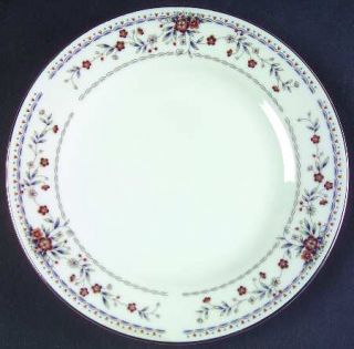 Sone Claremont Bread & Butter Plate, Fine China Dinnerware   Gray & Rust Flowers