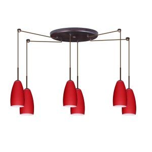 Besa Lighting BEL 6BC 1509RM BR Chrissy Pendant