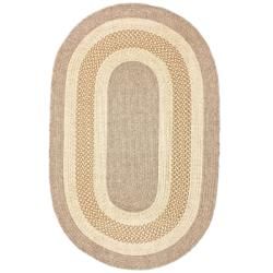 Nuloom Handmade Reversible Braided Gold Chalet Rug (36 X 56 Oval)