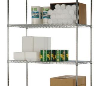 Focus Chrome Plated Shelving, 24 in D x 48 in W