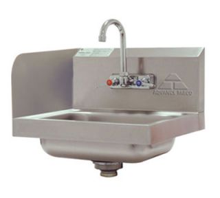 Advance Tabco Wall Hand Sink   14x10x5 Bowl, Splash Mount Faucet, Left Side Splash