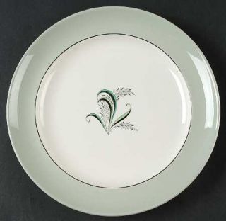 Spode Olympus Luncheon Plate, Fine China Dinnerware   Green&Black Plants,Green R