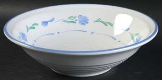 International Petals Blue 9 Round Vegetable Bowl, Fine China Dinnerware   Blue