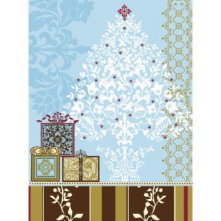 Classic Christmas Card   Damask Christmas Tree