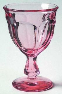 Sasaki Maison Pink Water Goblet   Pink, Pressed,      Panel Design