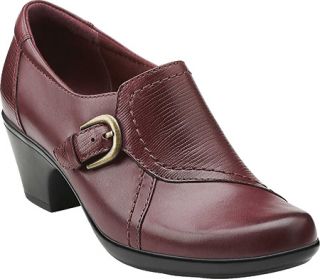 Womens Clarks Ingalls Ocean   Burgundy Leather Casual Shoes