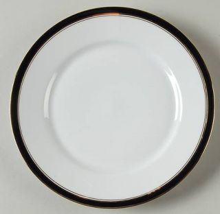 Chas Field Haviland Ambassade Black Salad Plate, Fine China Dinnerware   Lafayet