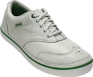 Mens Crocs Preston Golf   White/Parrot Green Lace Up Shoes