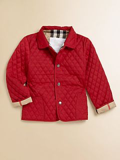 Burberry Infants Quilted Jacket   Military Red