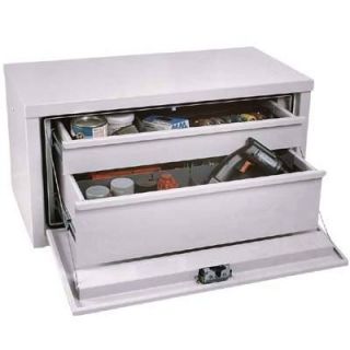  Steel Underbody Truck Box With Drawers   White, 36in.