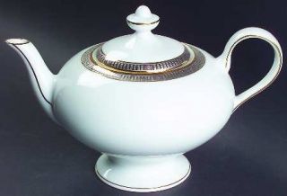 Bernardaud Madison Platinum Teapot & Lid, Fine China Dinnerware   Phoebe,Platinu