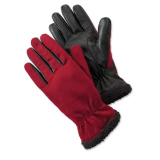 Womens Wool blend Tech Touch Gloves , Red, Large
