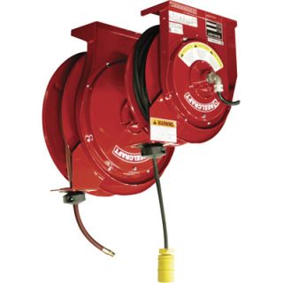 Reelcraft Power and Hose Reel Combo Pack with 3/8in. x 50ft. Hose and 45ft.