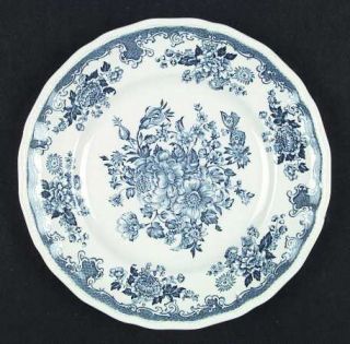 Kensington Staffords Balmoral Blue Dinner Plate, Fine China Dinnerware   Blue&Wh