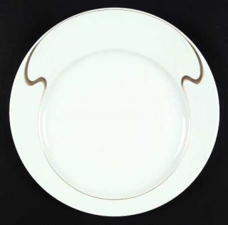 Rosenthal   Continental Gold Ribbon Dinner Plate, Fine China Dinnerware   Asymme