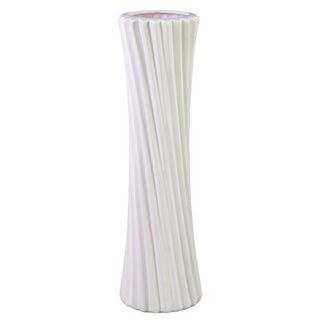 White Ceramic Vase (WhiteDimensions 30 inches high x 7.5 inches wideUPC 877101201724 CeramicColor WhiteDimensions 30 inches high x 7.5 inches wideUPC 877101201724)