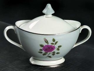 Royal Doulton Chateau Rose Sugar Bowl & Lid, Fine China Dinnerware   Pink Rose I