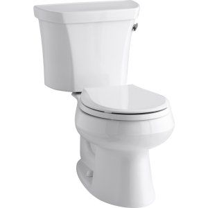 Kohler K 3977 RA 0 WELLWORTH Round Front 1.6 gpf Toilet, Right Hand Trip Lever