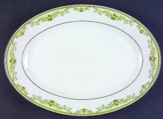 Noritake Raleigh 12 Oval Serving Platter, Fine China Dinnerware   Yellow Flower
