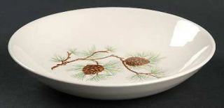 French Saxon Pine Cone Coupe Soup Bowl, Fine China Dinnerware   Cones On Branch,