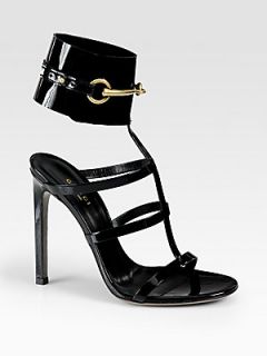 Gucci Ursula Patent Leather Horsebit Sandals