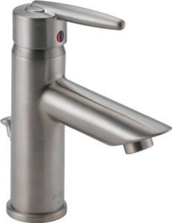 Delta 585LFSSMPU Bathroom Faucet, Grail SingleHandle, LeadFree Stainless Steel
