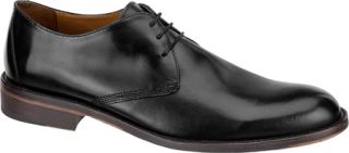 Mens Johnston & Murphy Hartley Plain Toe   Black Calfskin Lace Up Shoes