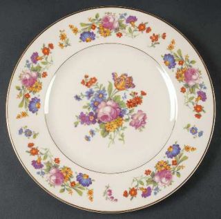 Syracuse Sharon Luncheon Plate, Fine China Dinnerware   Winchester Shape, Floral