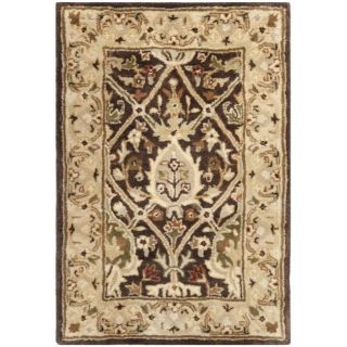 Handmade Persian Legend Brown/ Beige Wool Rug (2 X 3)