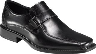 Mens ECCO New Jersey Slip On Buckle   Black Santiago Leather Bicycle Toe Shoes