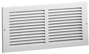 Hart Cooley 672 30x8 W Air Return Grille, 30 W x 8 H, 672 Steel Return Grille for Sidewall/Ceiling White (043373)