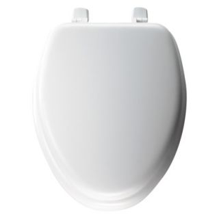 Mayfair Elongated Soft Toilet Seat with Antimicrobial Vinyl   White