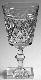 Pairpoint Monroe Water Goblet   Stem 5000, Cross Cut, Square Foot