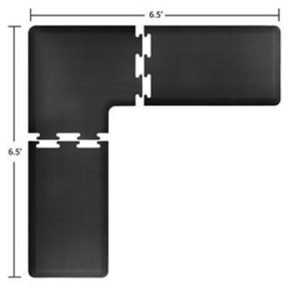 Wellness Mats L Series Puzzle Piece Collection w/ Non Slip Top & Bottom, 6.5x6.5x2 ft, Black