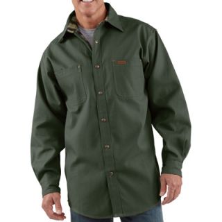Carhartt Canvas Shirt Jacket   Moss, 2XL, Model# S296