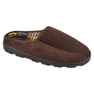 Mens MUK LUKS Ribbed Scuff with Berber Lining   Brown 12.5