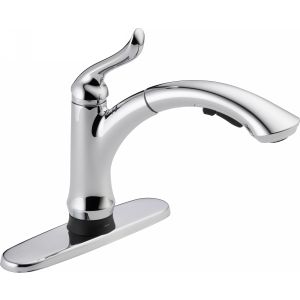 Delta Faucet 4353T DST Linden Single Handle Pull Out Kitchen Faucet With Touch2O