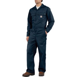 Carhartt Flame Resistant Twill Unlined Coverall   Dark Navy, 54in. Waist, Tall