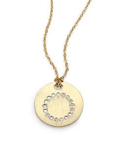 Roberto Coin Diamond and 18K Yellow Gold A Initial Necklace   O