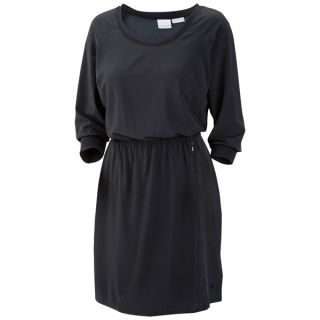 Columbia Sportswear Global Adventure Dress   UPF 40  3/4 Sleeve (For Women)   BLACK (L )