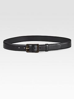 Prada Saffiano Leather Belt   Black