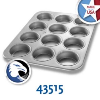 Chicago Metallic Jumbo Muffin Pan, Holds (12) 6.2 oz, Aluminized Steel