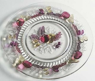Westmoreland Della Robbia Flashed Plate Luncheon   Stem #1058, Flashed/Multi Col