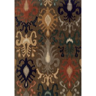 Indoor Brown/navy Area Rug (67 X 96)