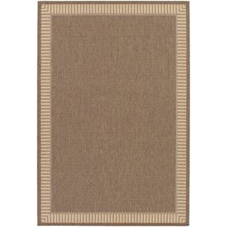 Recife Wicker Stitch Cocoa/ Natural Rug (2 X 37) (CocoaSecondary colors NaturalPattern BorderTip We recommend the use of a non skid pad to keep the rug in place on smooth surfaces.All rug sizes are approximate. Due to the difference of monitor colors, 