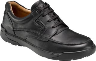 Mens ECCO Dason Moc Toe Tie   Black Pull Up/Black Oil Nubuck Lace Up Shoes